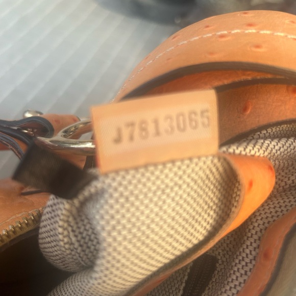 Dooney & Bourke Tan Ostrich-Embossed Shoulder Bag - Picture 5 of 15